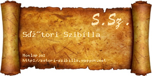 Sátori Szibilla névjegykártya